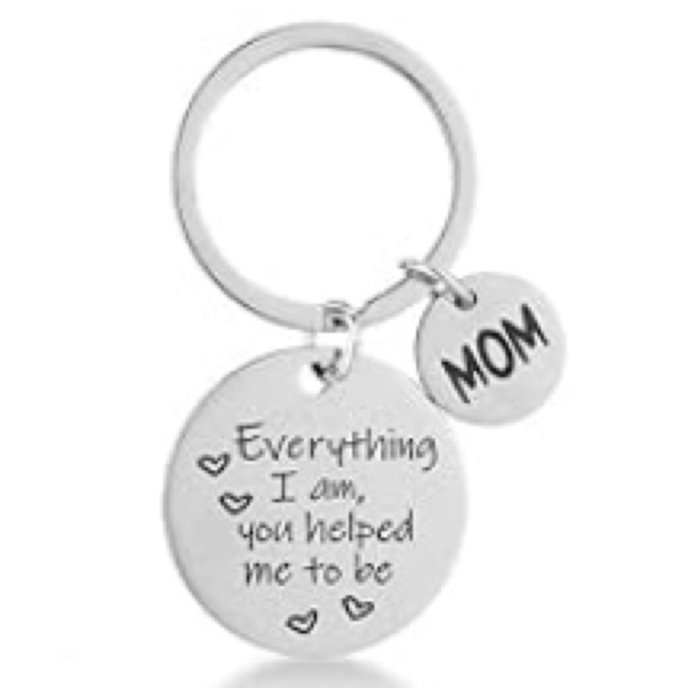 Silver Mom Keychain